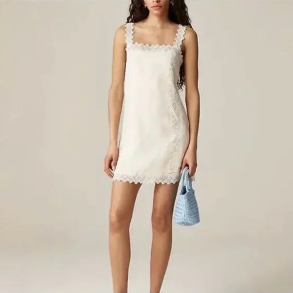J. Crew White Lace Mini Dress